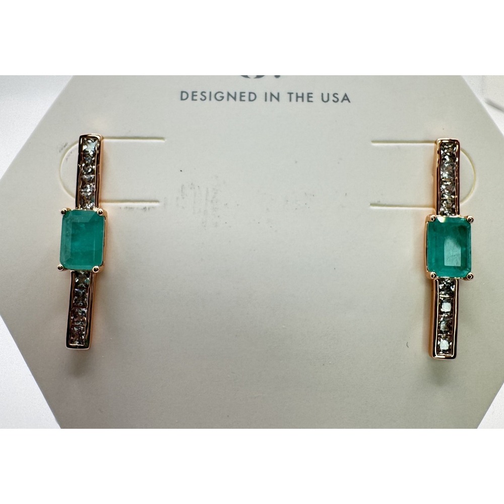 Bomb Party Earrings RBP5857 Starstruck Moments Aqua Chalcedony Rose Gold
